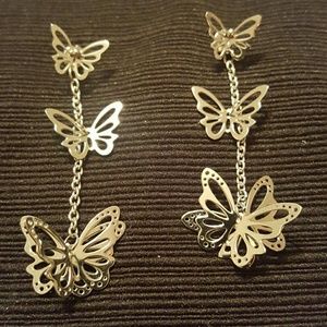 2 FOR $15, Silverstone Butterfly Earrings